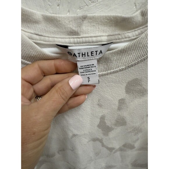 Athleta Chakra Floral Bluff Gray Long Sleeve Balance Printed Pullover - Size Sm - Picture 2 of 8